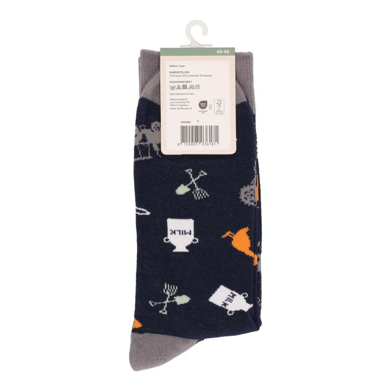 Welkoop Fun Boerderij - Sokken - Blauw - 35-38