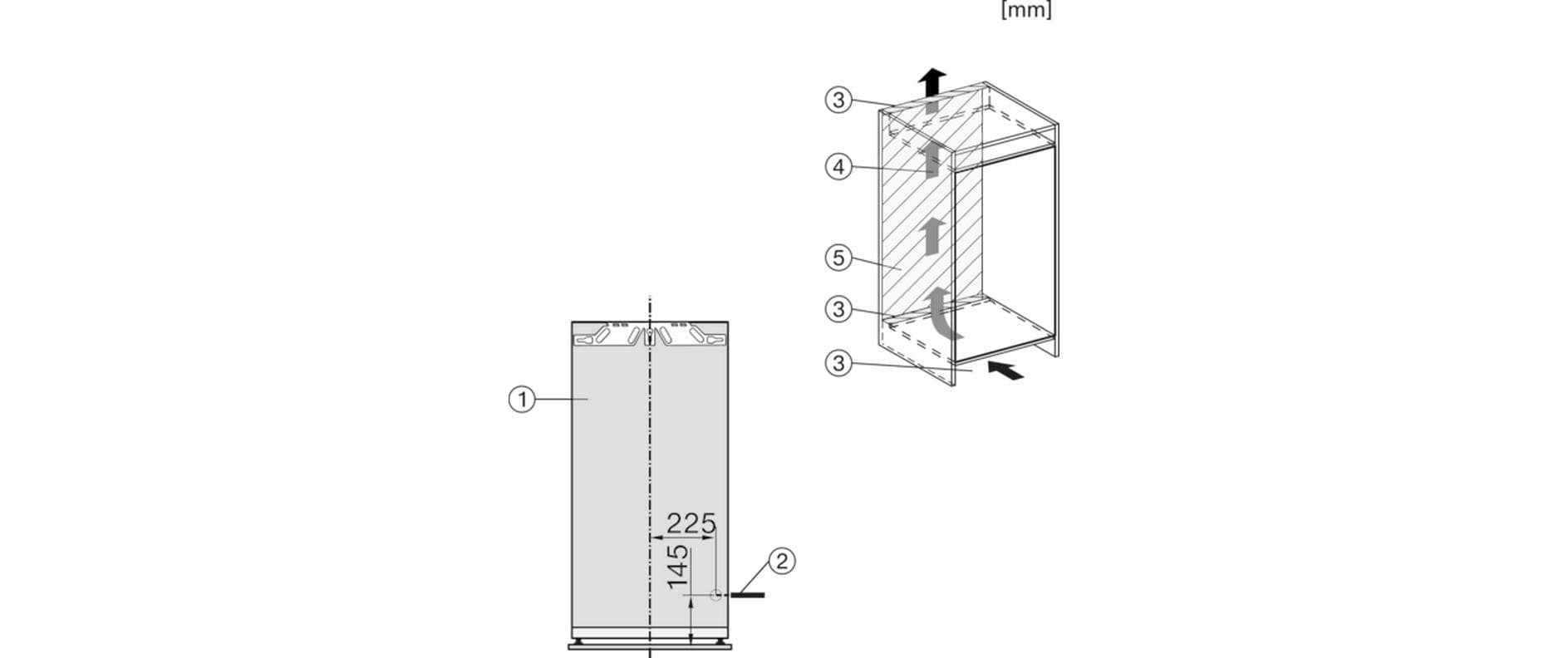 Einbaukühlschrank K 7347 C Rechts<br>Einbau-Kühlschrank mit 4 Sterne-Gefrierfach, LED-Beleuchtung, SoftClose und SuperKühlen für mehr Komfort