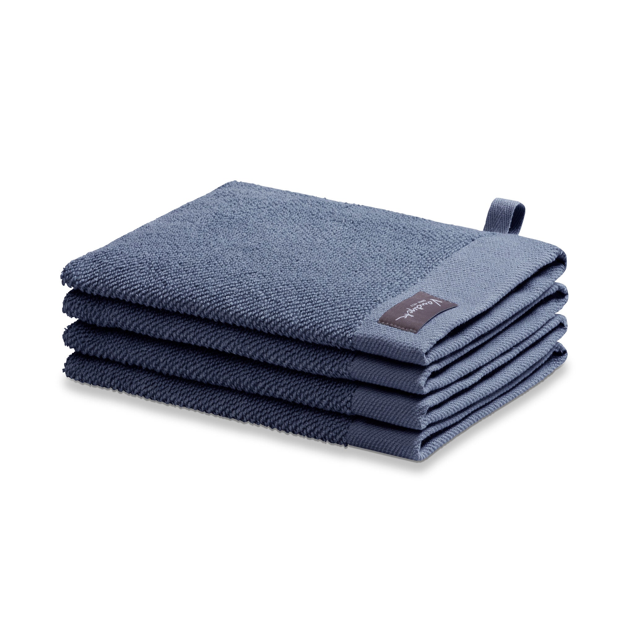 Washand Home Uni Blue Ink | Blauw | Katoen