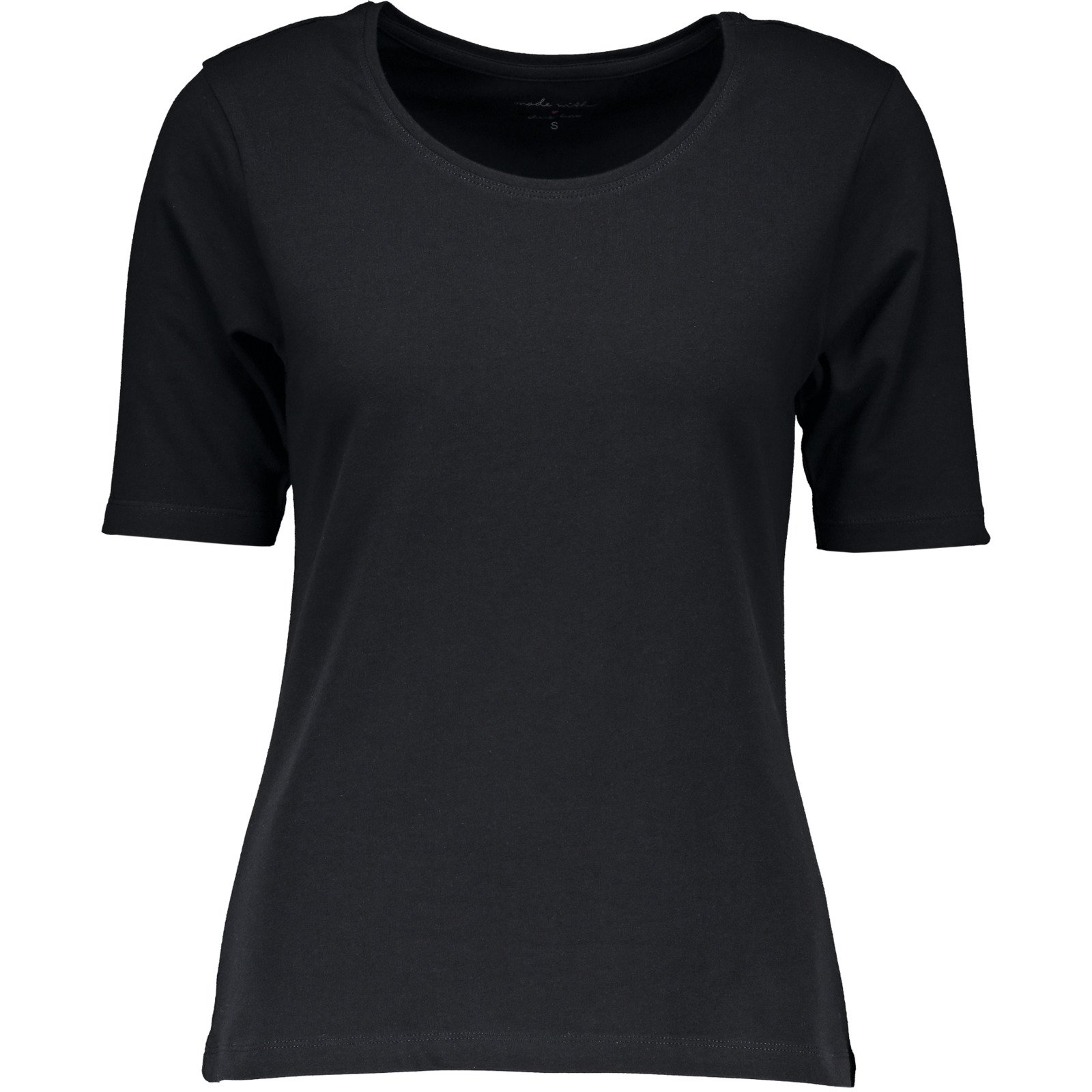 Damen-T-Shirt Stretch schwarz