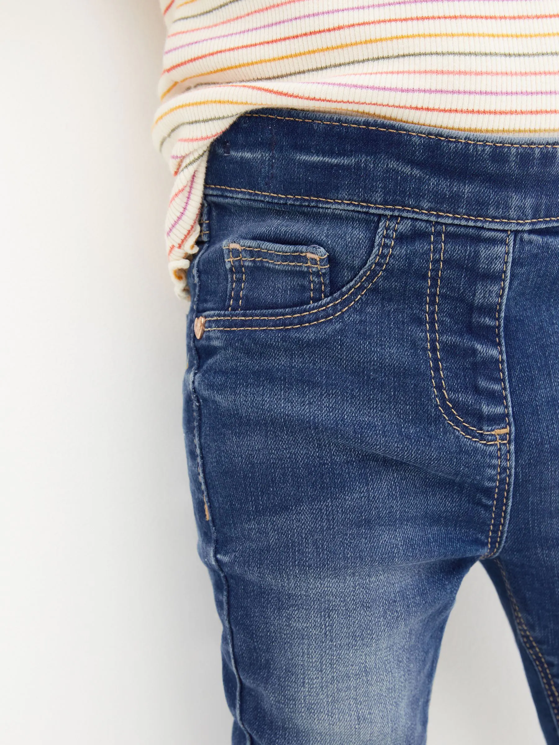 Middenblauw denim - Jegging met elastische taille (3 mnd-7 jr)