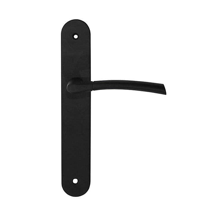 Ensemble 3 poignées de porte sans trou 195 Colours Hirel noir mat