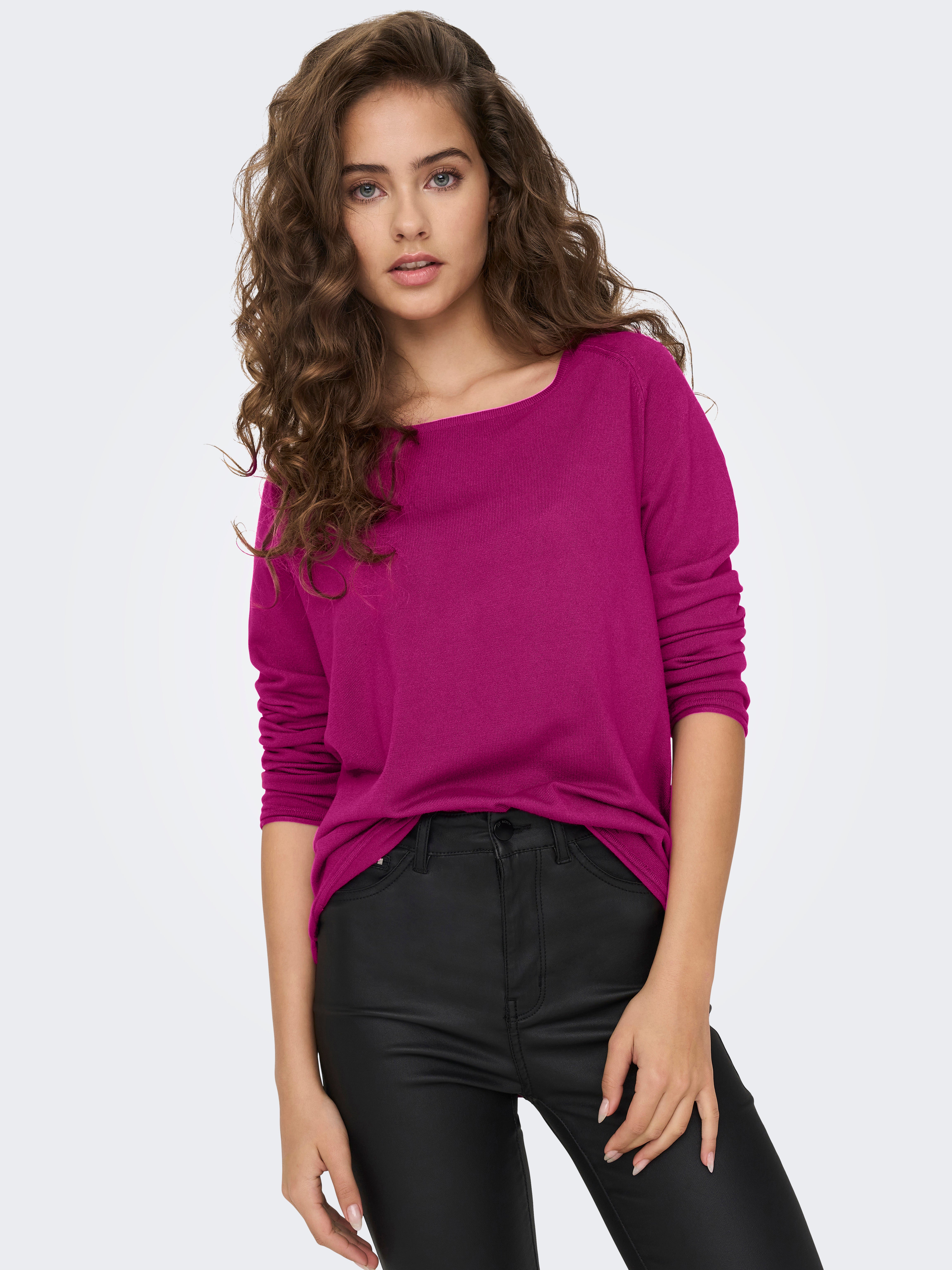 ONLMILA Strickpullover Festival Fuchsia