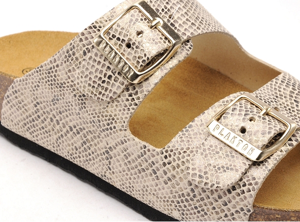 Plakton mules et sabots plats femme cp beta 340010 beige