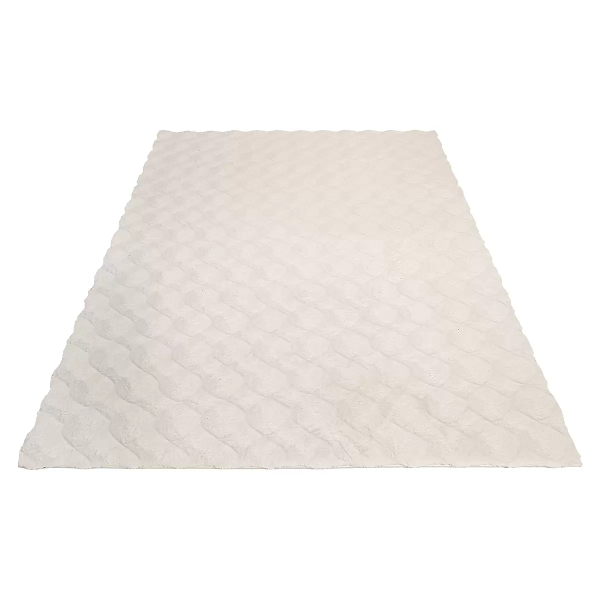 Hochflorteppich Diamond Cut Creme