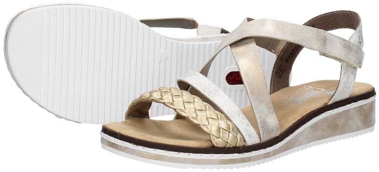 Rieker Sandalen Plat goudkleur