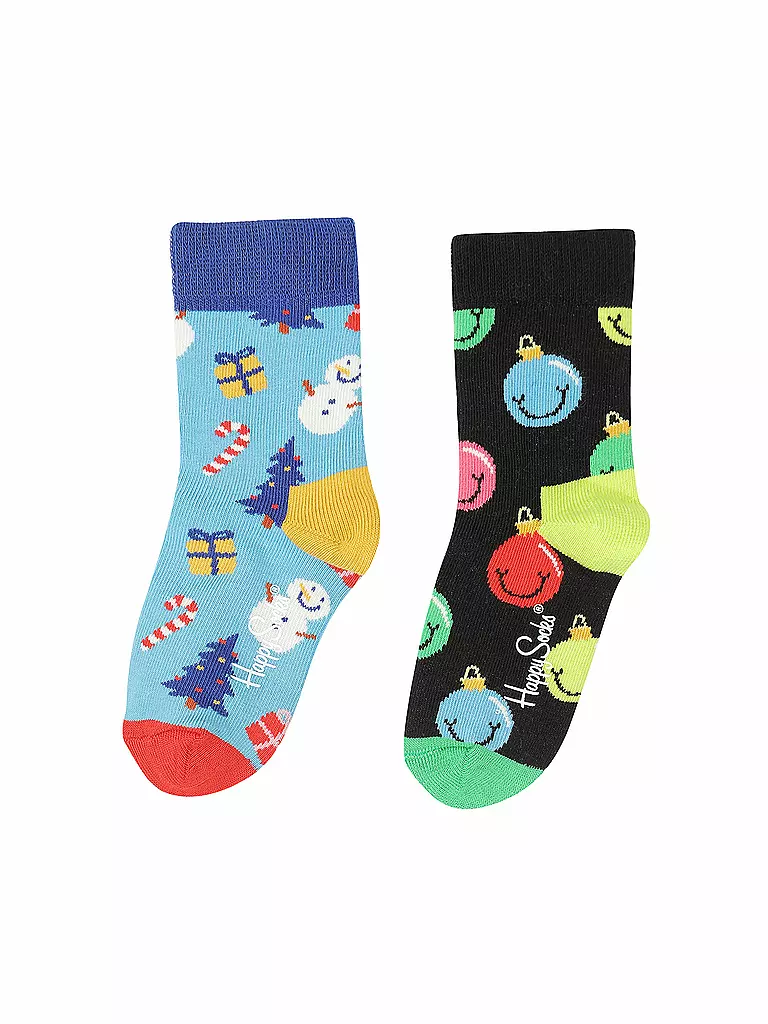 HAPPY SOCKS Kinder Socken Geschenkset HOLIDAY 2er Pkg. comp 15 hellblau