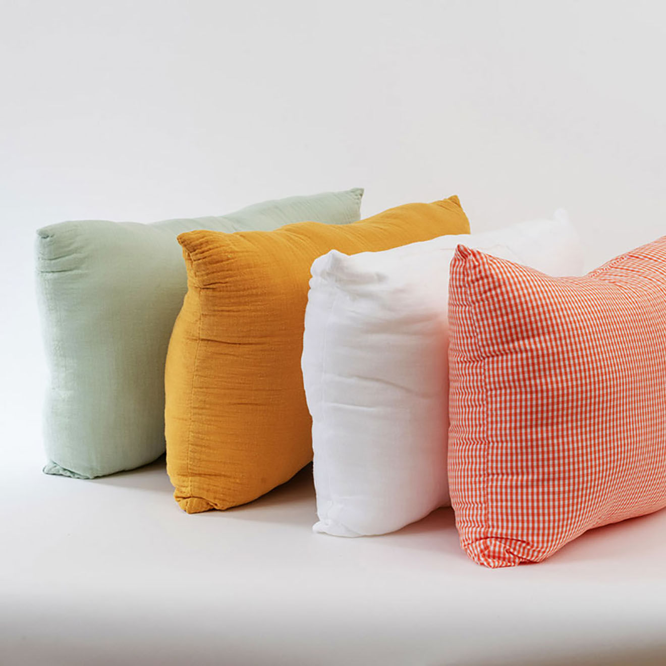 Papate Coussin Rectangle en Coton Bio blanc - 30x40 cm