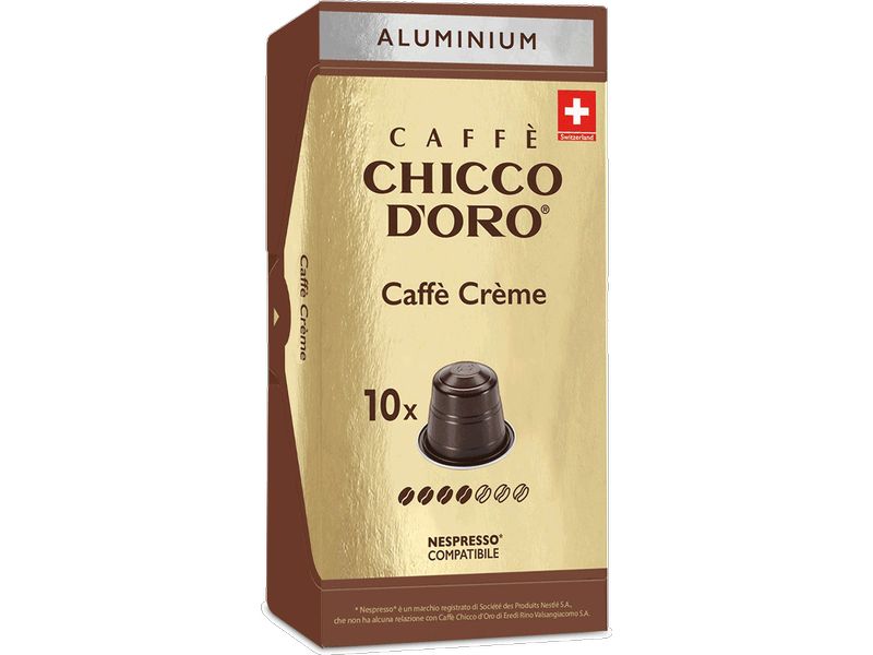 Chicco d'Oro Kaffeekapseln Caffè Crème 10 Stück Kaffeekapseln für Nespresso Kaffeemaschinen