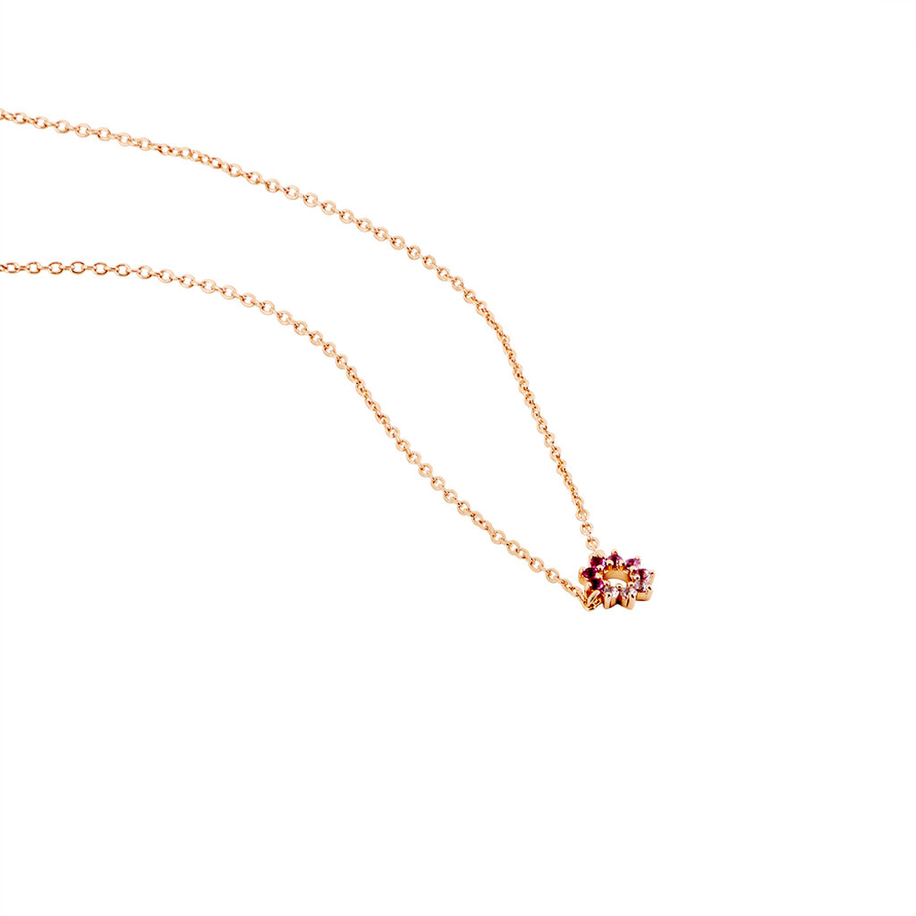 Collier Pavel Argent Rose Oxyde De Zirconium