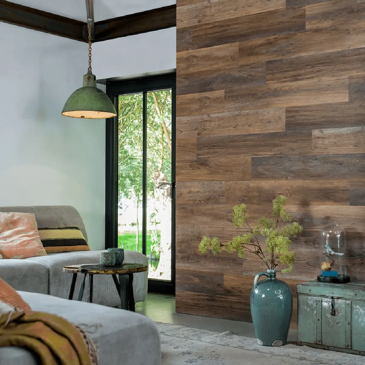 WallArt Planches - Marron terre d'ombre