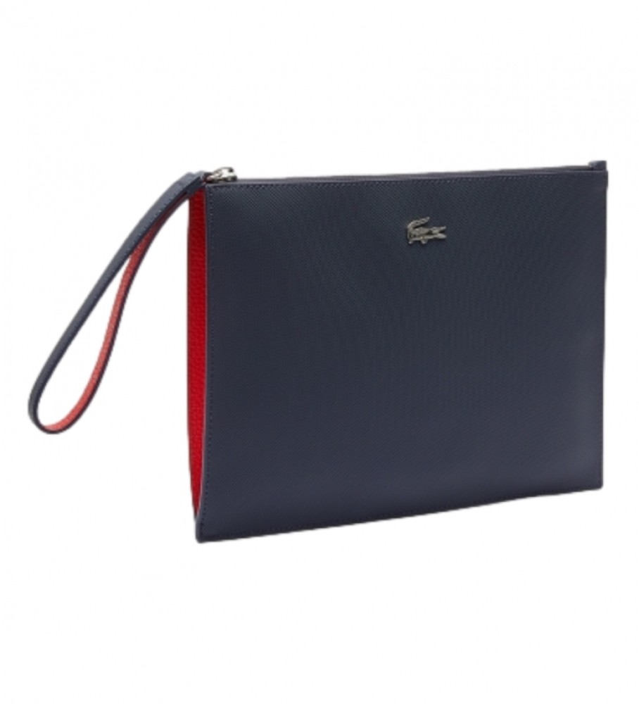 Clutch Lacoste Anna azul marinho - 28x20x2cm -