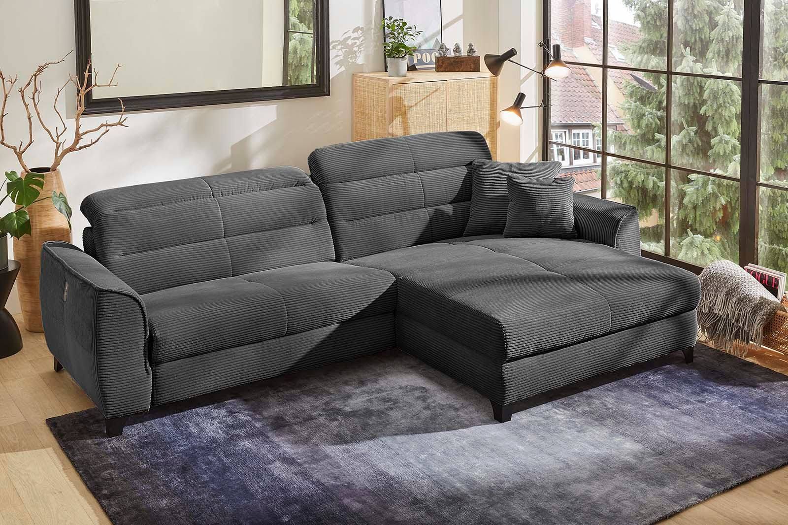 Ecksofa JOCKENHÖFER GRUPPE Double One L-Form grau B:288cm T:105cm