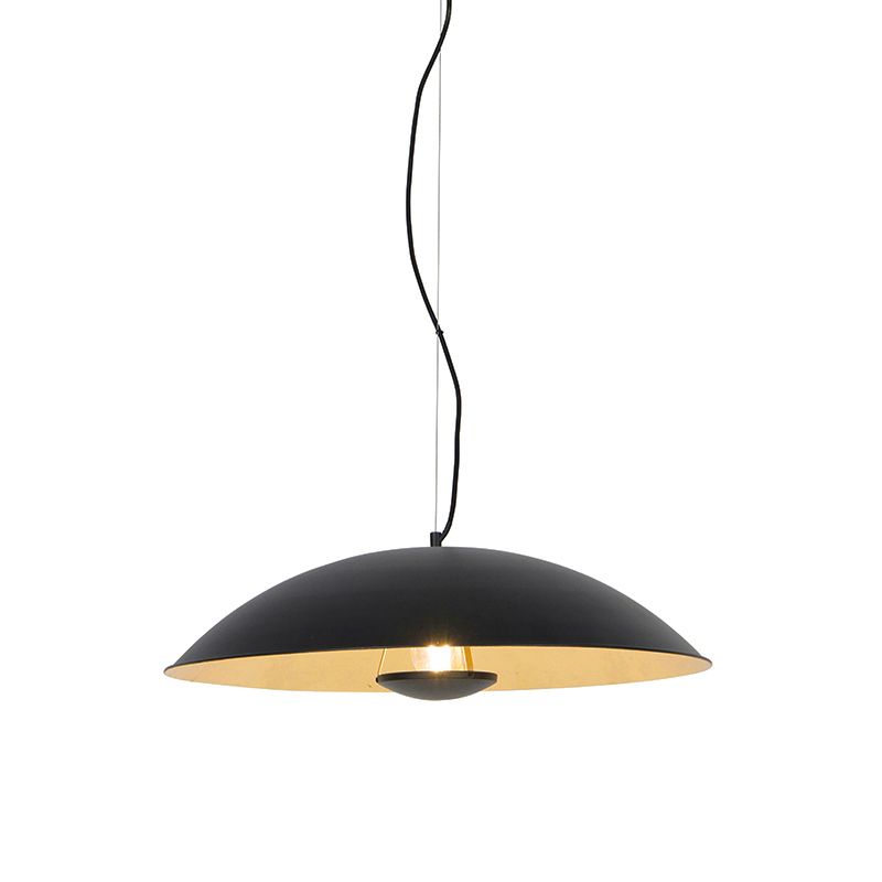 Vintage hanglamp zwart met goud 60 cm - Emilienne