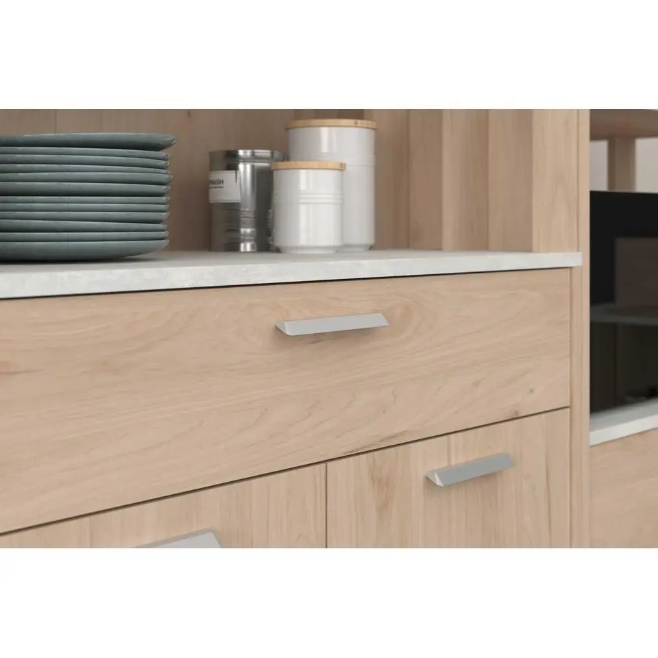 Buffetkast Galatee met 2 deuren & 1 lade - eikdecor/wit