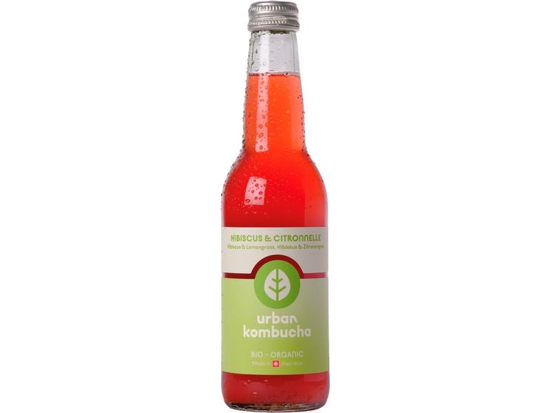 Urban Drinks Bio Kombucha Zitronengras & Hibiscus 0.33 l Der Bio Craft-Kombucha aus der Schweiz