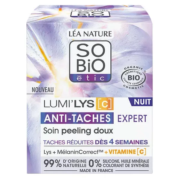Léa Nature SO BiO étic Lumilys C Cuidado Noturno Esfoliante Orgânico Suave 50ml