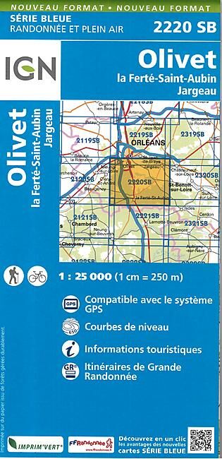IGN - 2220 SB OLIVET LA FERTE ST AUBIN 1 25 000