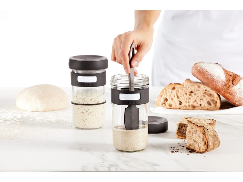 Lékué Sauerteigglas 0.7 l, Glas, 2 Stück Sauerteig-Starter-Kit