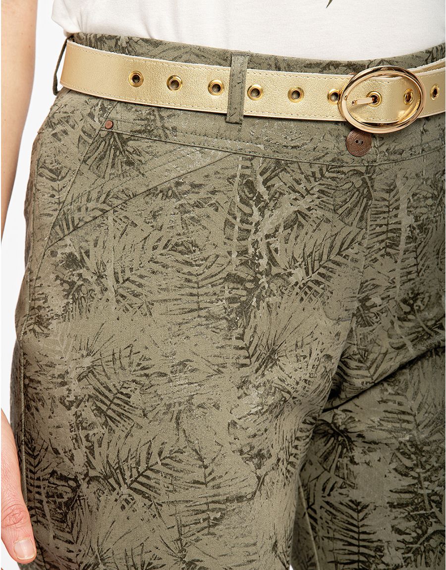 Pantalon kaki imprimé