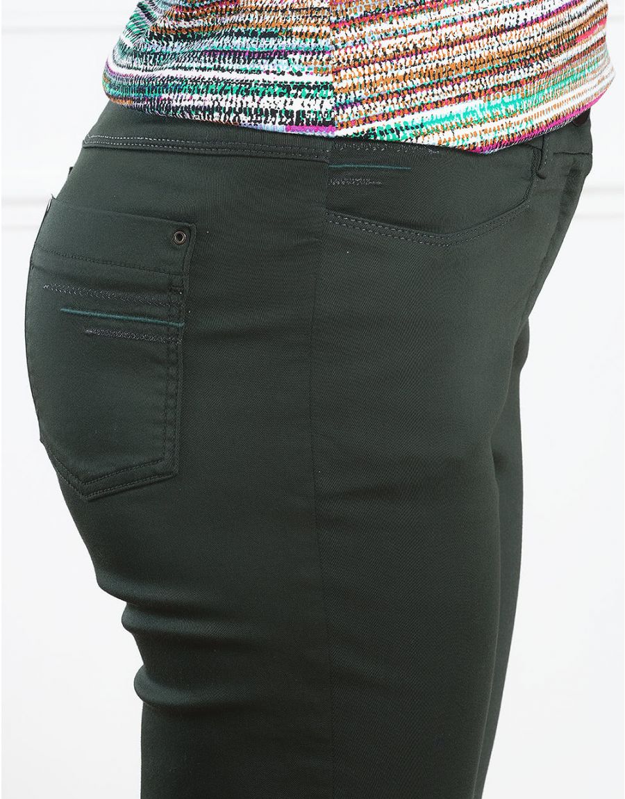 Pantalon stretch vert
