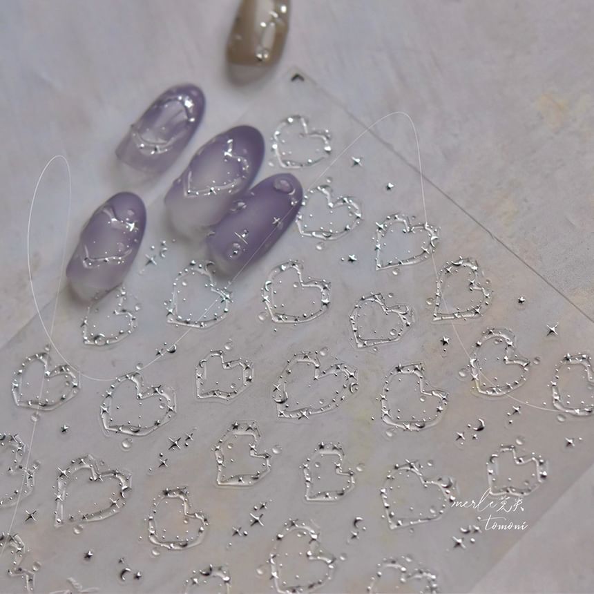 tomoni - Hartvormige nagelstickers (verschillende ontwerpen)