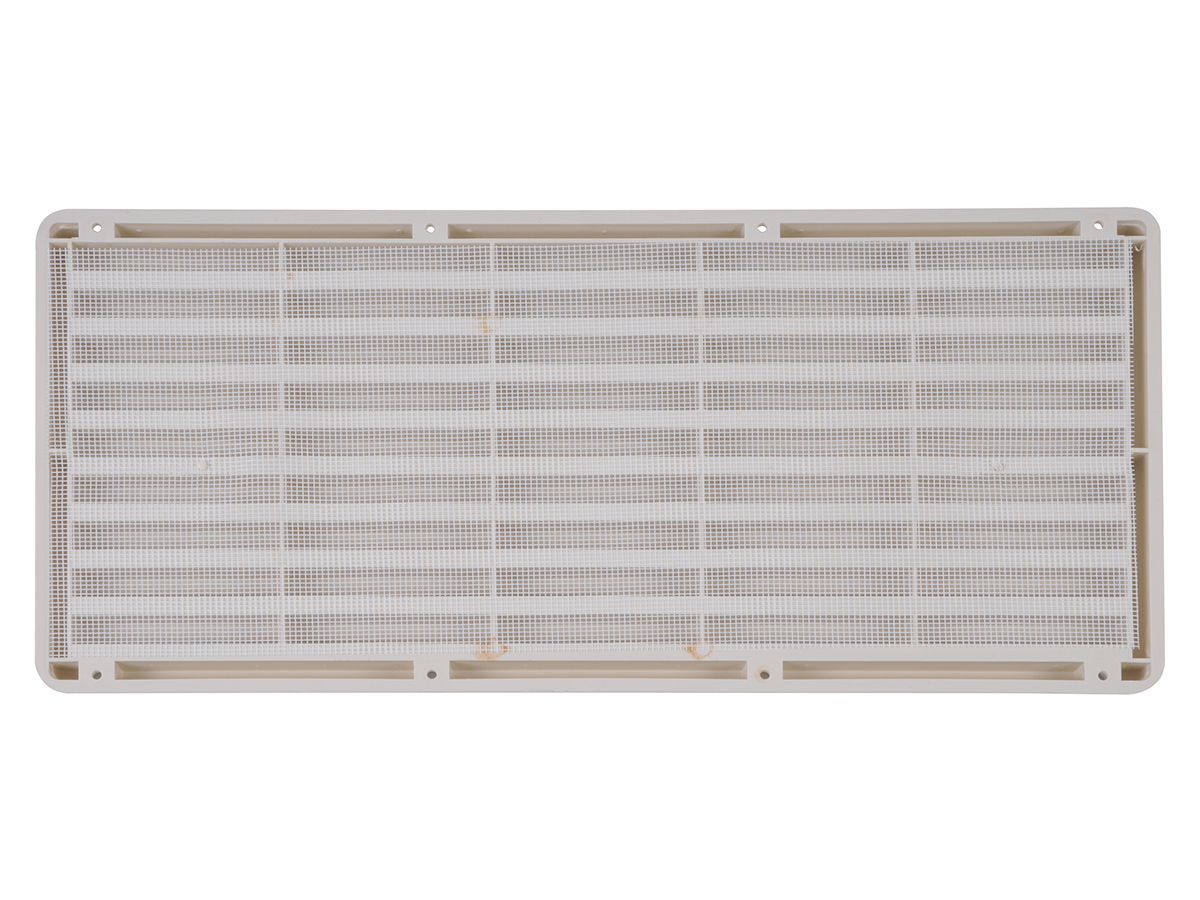 Ventilatierooster voorzien van gaas