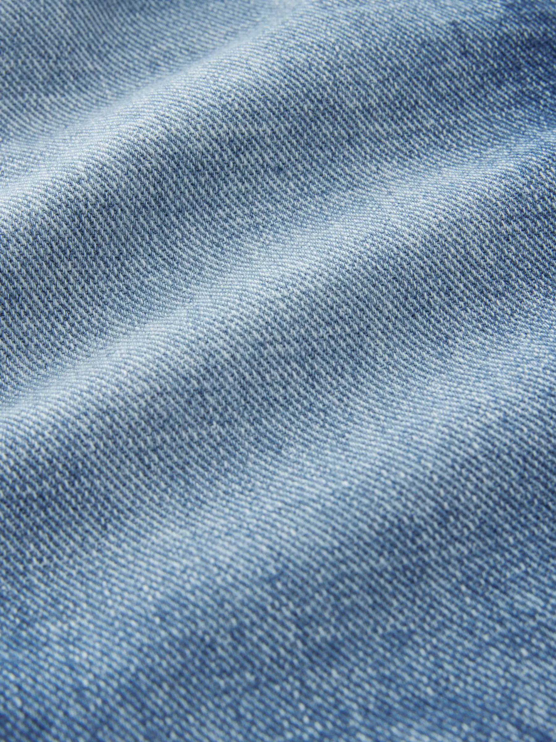 Bleek/middenblauw - Bermuda denim shorts met elastische taille verpakking van 2 (3 - 16 jr)