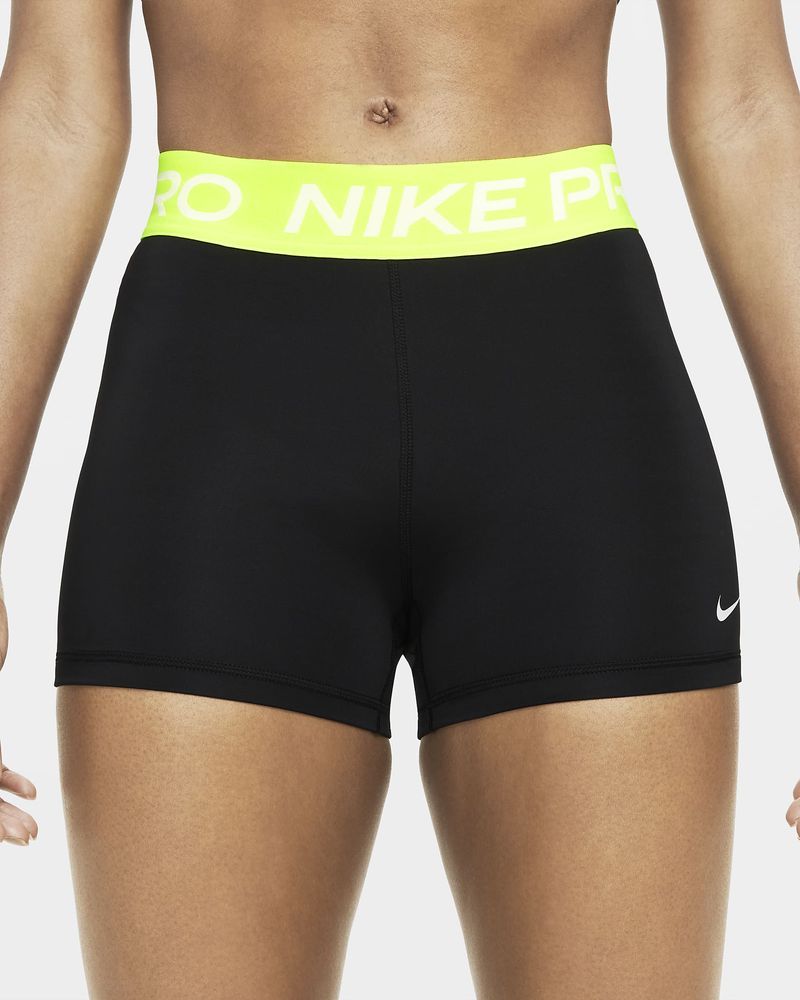 Short Nike Nike Pro Noir & Jaune Fluo pour femme