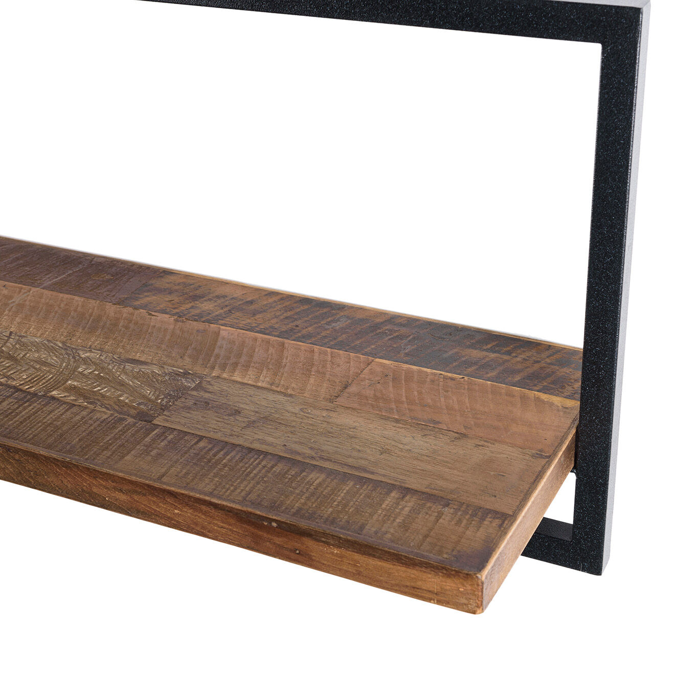 Macabane Étagère murale L Alida noir/marron - 65x25x35 cm