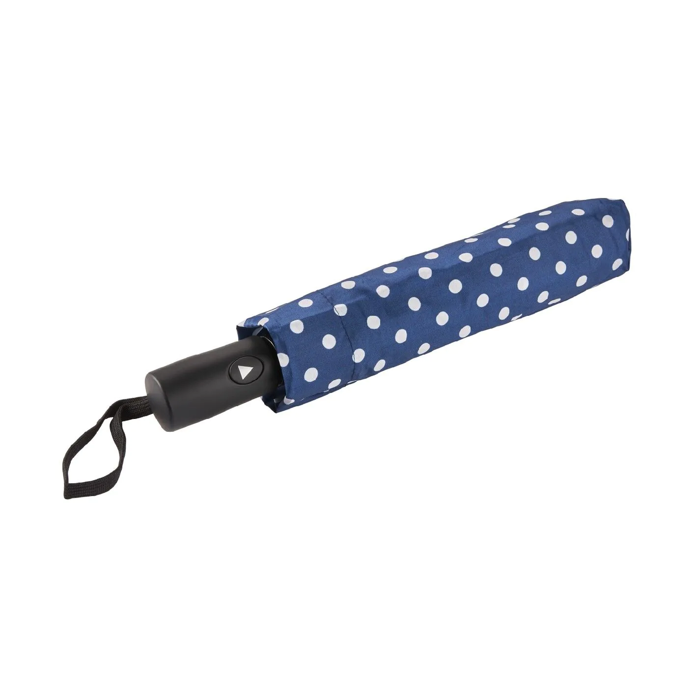 Taschenschirm Punkte, blau/weiß