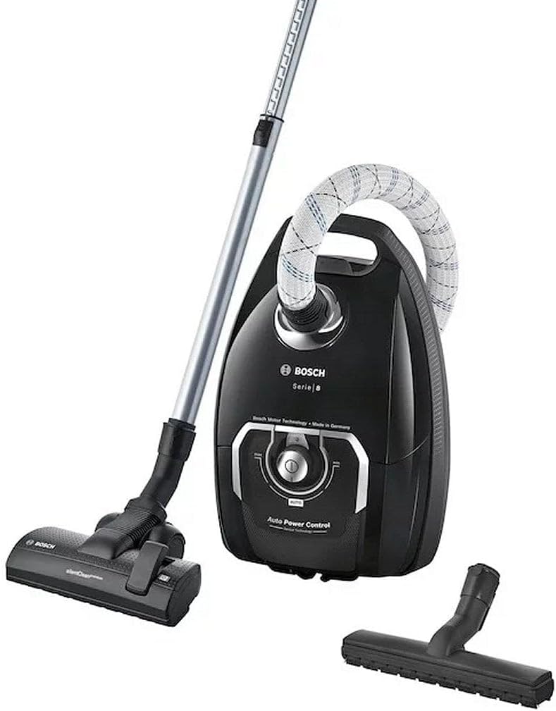 Bosch Serie 8 | Classic, Staubsauger mit Beutel, extralange Schnur, waschbar HEPA13 Filter, schwarz, BGL8X329