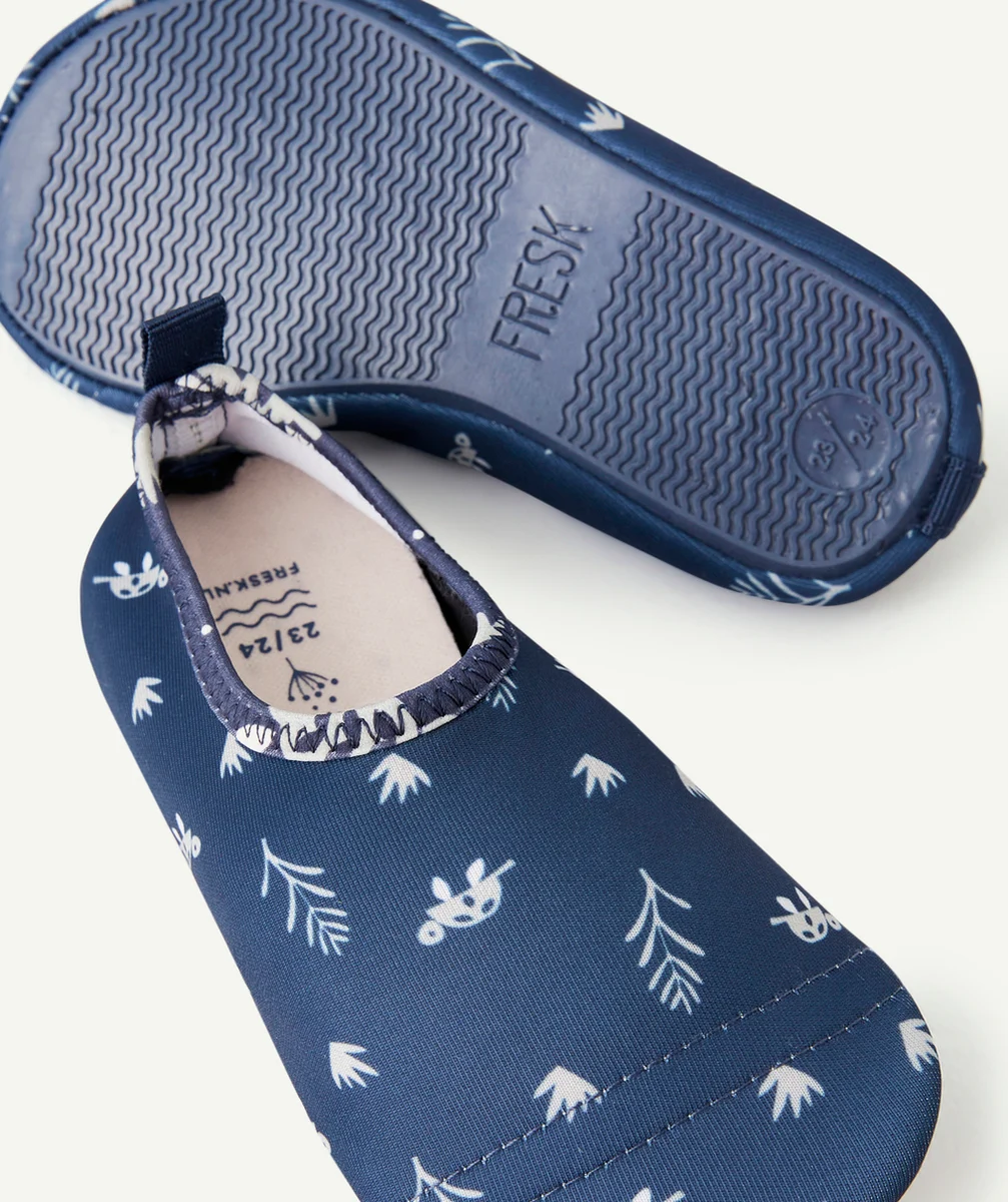 FRESKCHAUSSONS DE PLAGE ANTI-UV BÉBÉ GARÇON TORTUES BLEU INDIGO