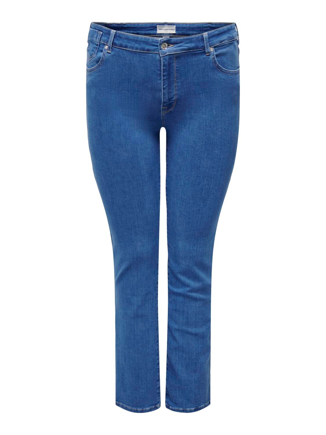 CARALICIA Mittlere Taille Gerade geschnitten Jeans Medium Blue Denim