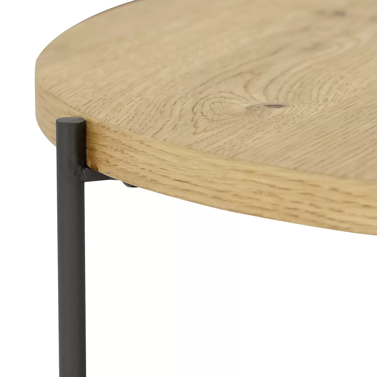 Salontisch Rondo 2 Eiche,schwarz