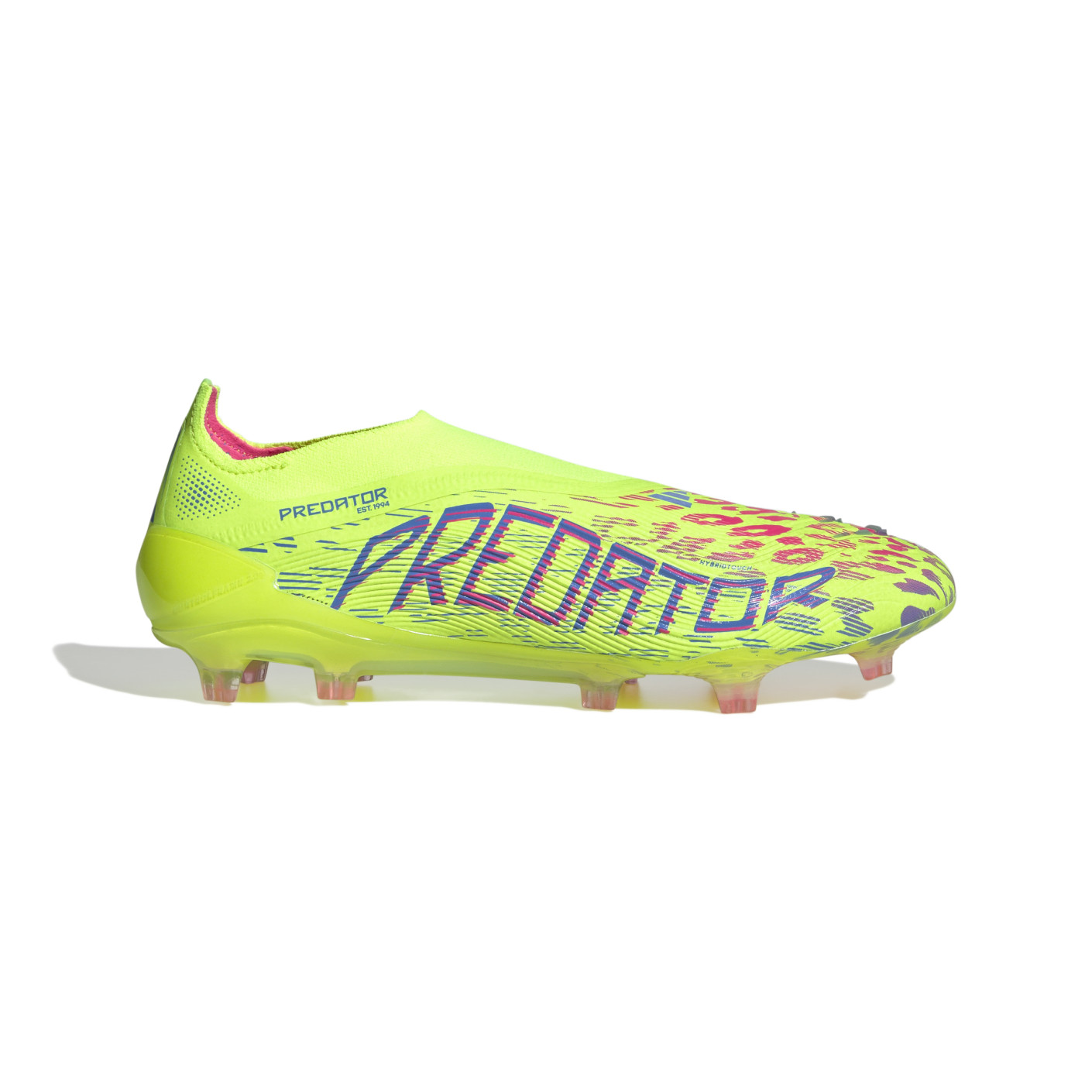 Adidas Predator Elite Veterloze Gras Voetbalschoenen (FG) Neongeel Blauw Roze