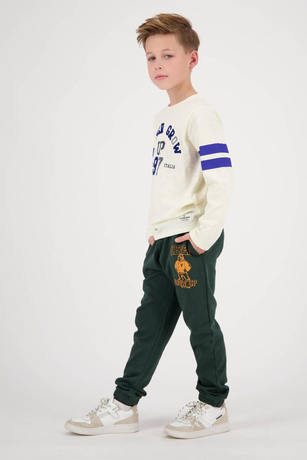 Vingino longsleeve Hessel wit/blauw