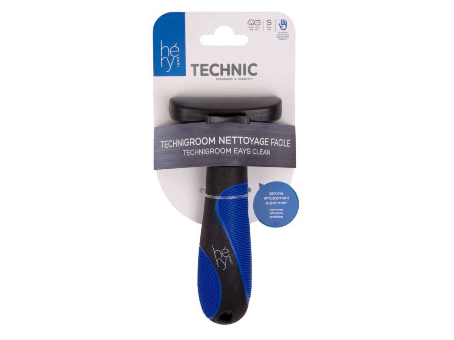 ESCOVA PARA ANIMAIS HÉRY TECHNI GROOM TAMANHO S 4.5CM