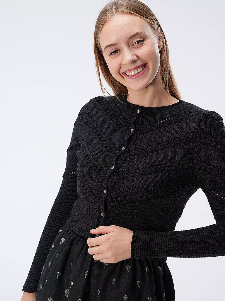 GOTTSEIDANK Trachten Strickjacke OPHELIA schwarz