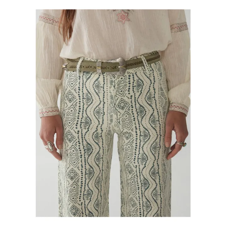 Maison Hotel Pantalon Ample Bleu | Bleu marine - Ecru