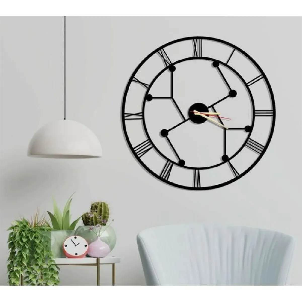 Dekory Samana Horloge Murale Vintage - Métal