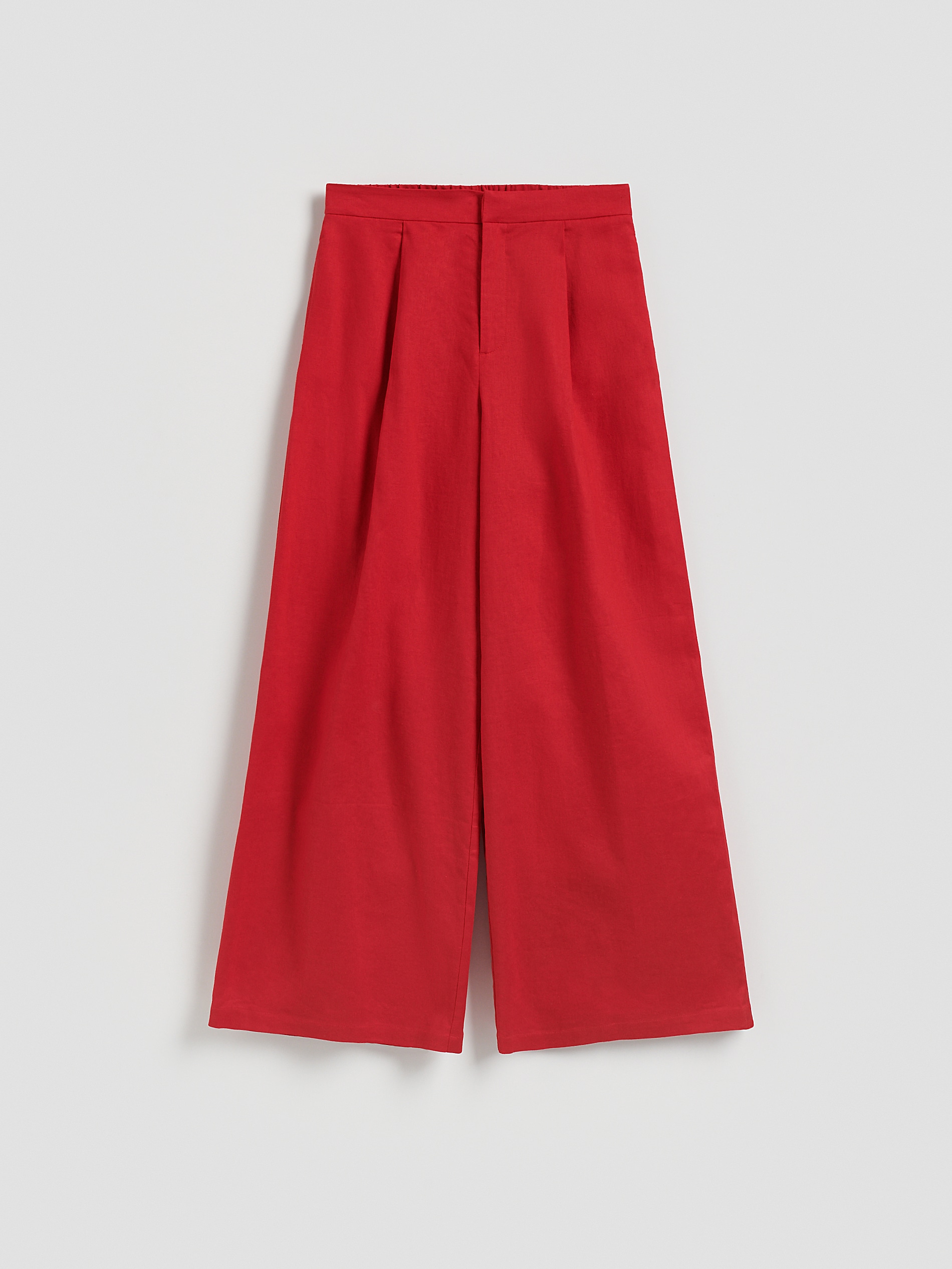 Wide-Leg-Hose mit hohem Leinenanteil