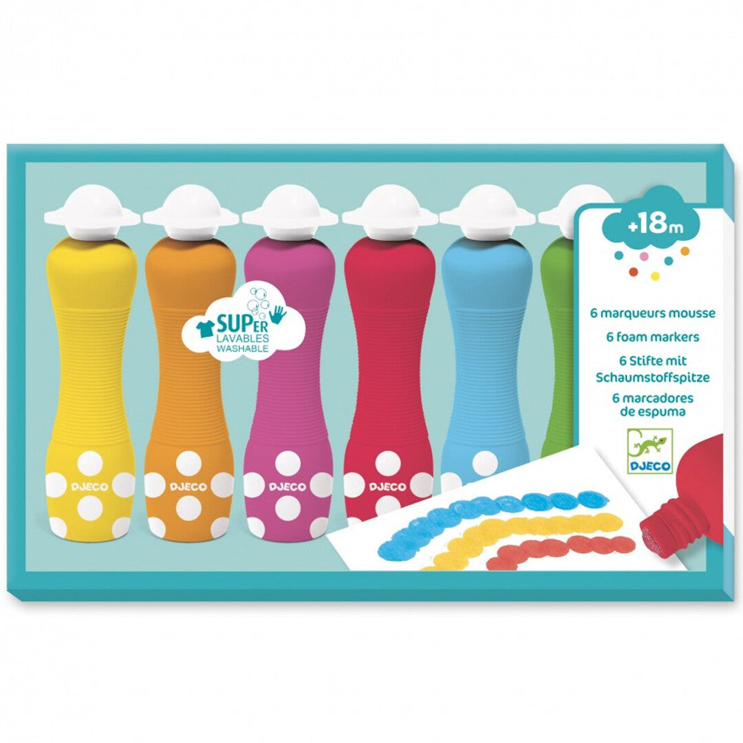 Djeco schuimmarkers - 6st
