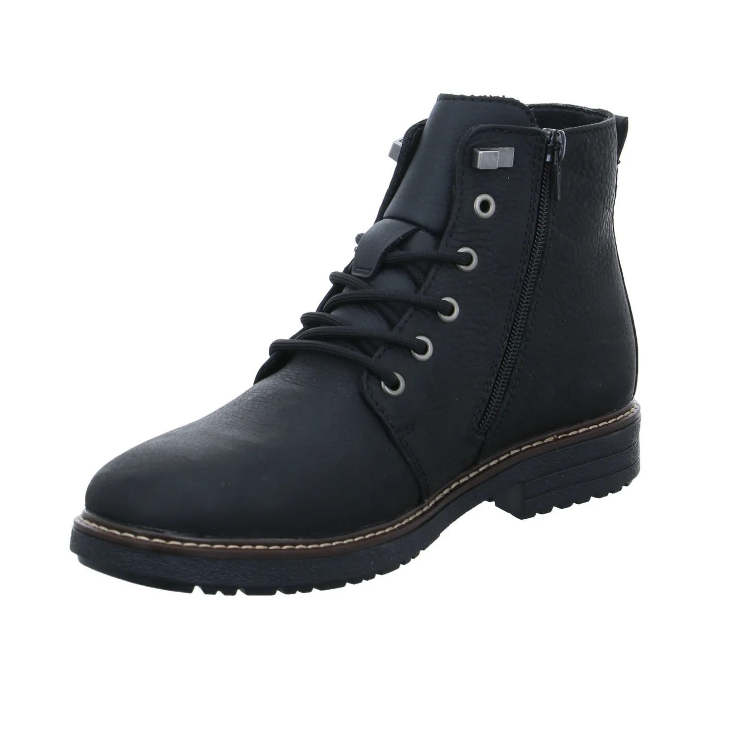 RIEKER Winter-Boots Schwarz Leder