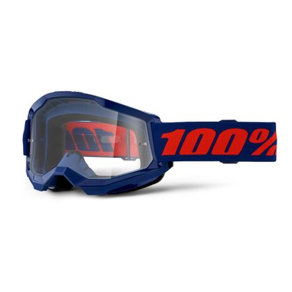 Masque cross 100% STRATA 2 Navy - Clair 2025 - Bleu