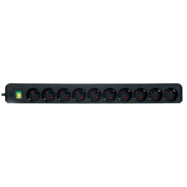 Brennenstuhl Eco-L 10 Way Split Sw 3m BK