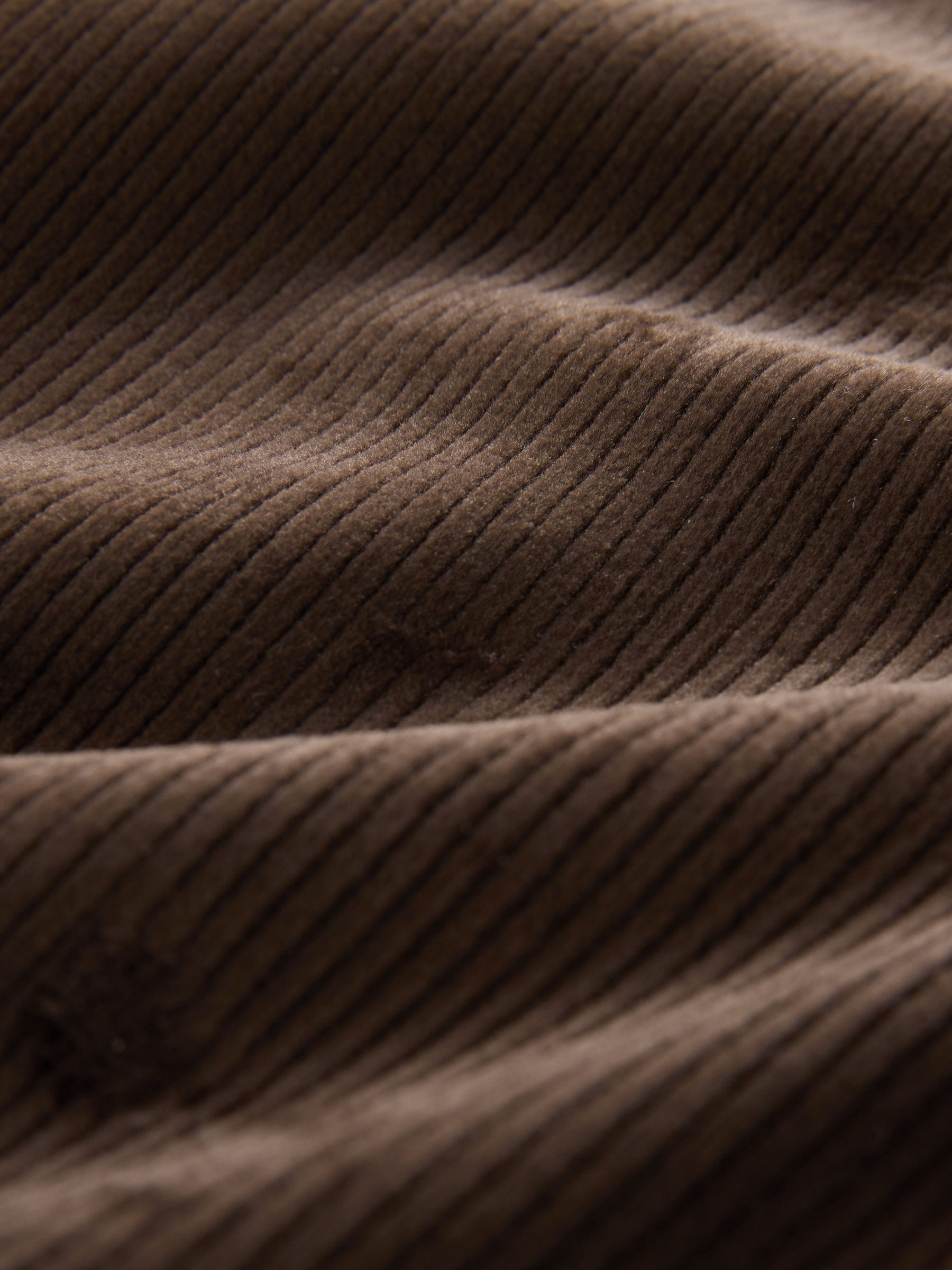 Chocoladebruin - Soft Feel Cord Wide Leg Trousers
