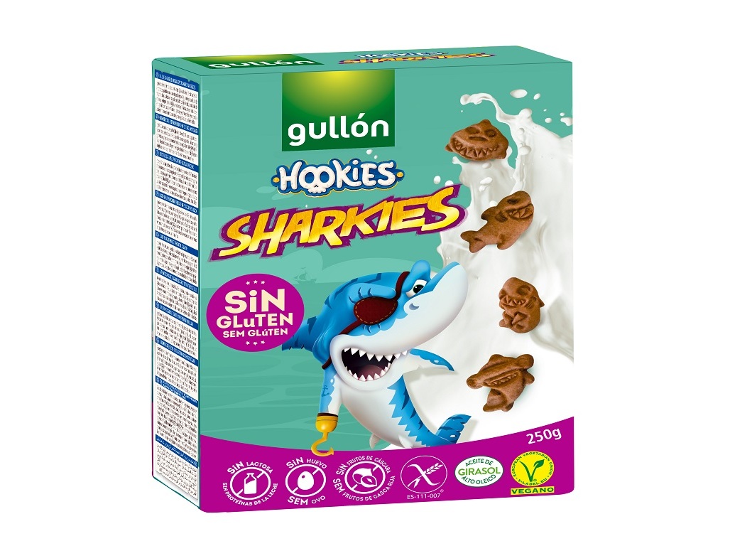 BOLACHA GULLON DIBUS SHARKIES SEM GLÚTEN 250G
