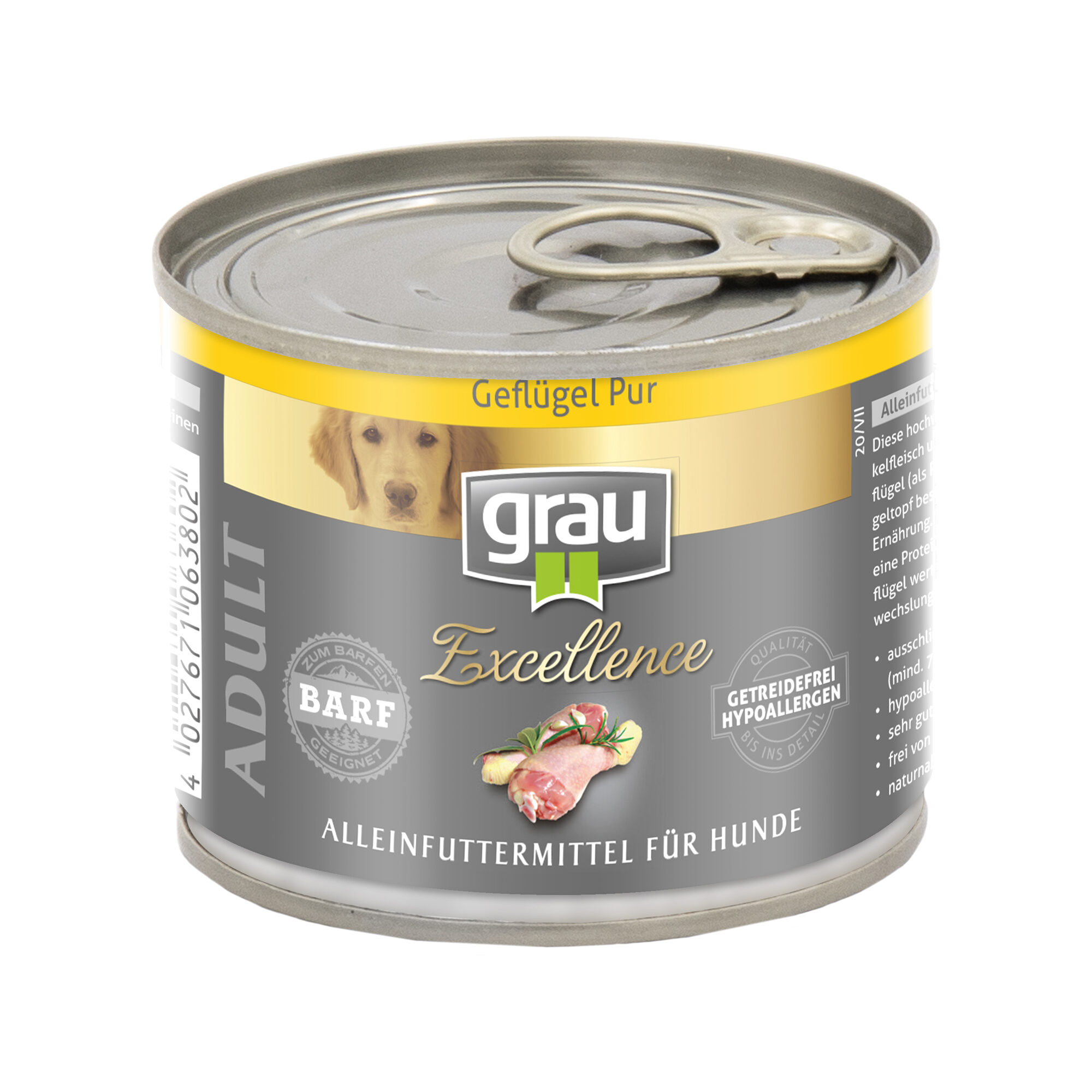Grau Excellence Adult Puur Hondenvoer - Gevogelte - Blik