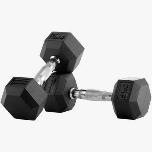 Halteres hexagonais de 5 kg (par)